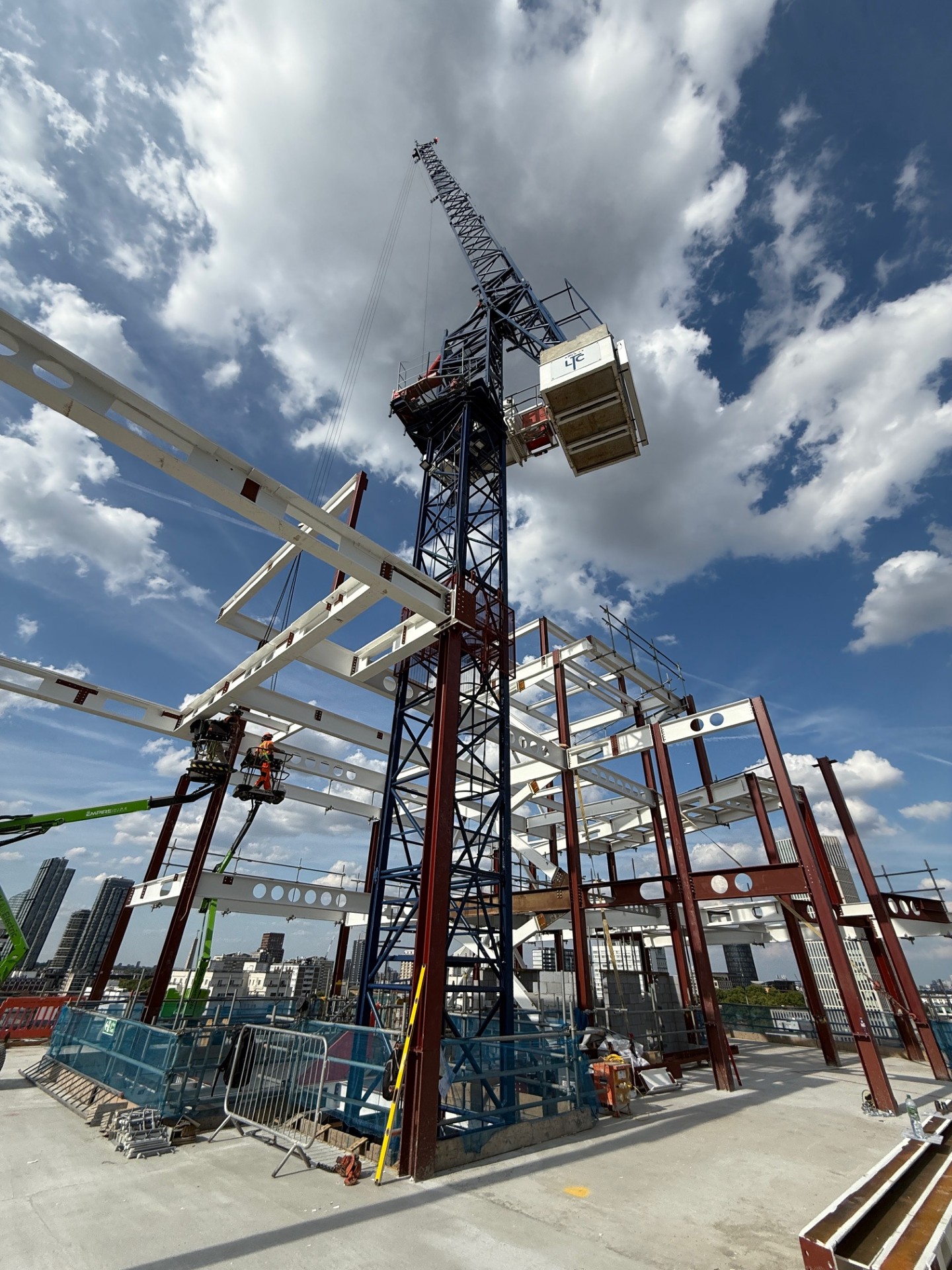 Site structural steel erection